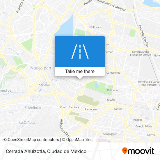 Cerrada Ahuizotla map