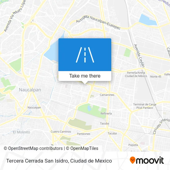 Tercera Cerrada San Isidro map