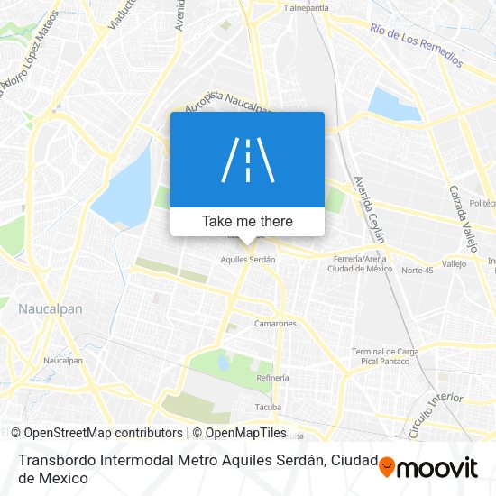 Mapa de Transbordo Intermodal Metro Aquiles Serdán