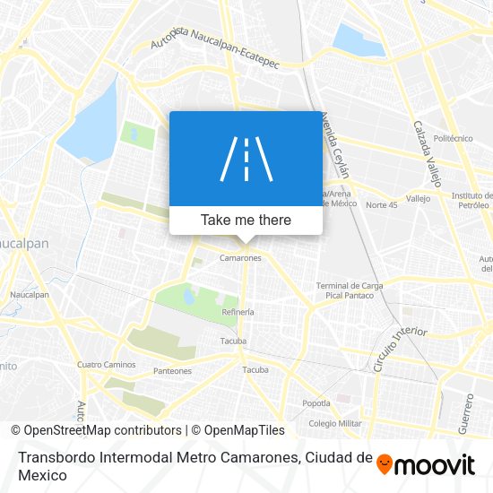 Transbordo Intermodal Metro Camarones map
