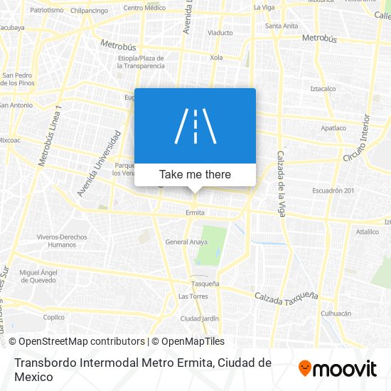 Mapa de Transbordo Intermodal Metro Ermita