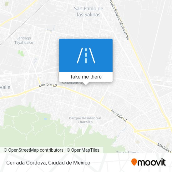 Mapa de Cerrada Cordova