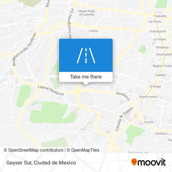 Mapa de Geyser Sur