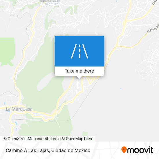 Camino A Las Lajas map