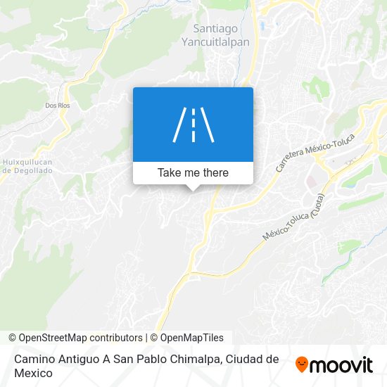 Camino Antiguo A San Pablo Chimalpa map