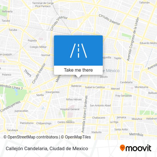 Callejón Candelaria map