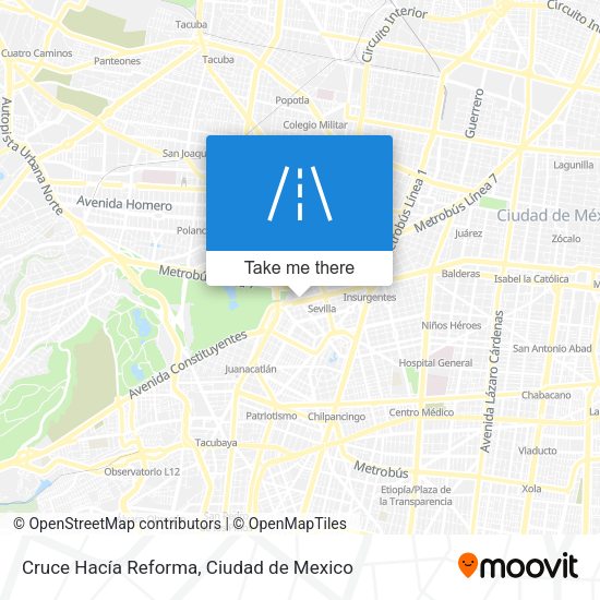 Mapa de Cruce Hacía Reforma