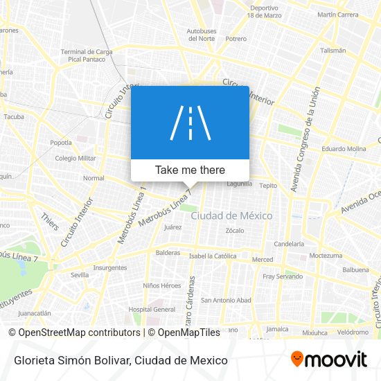Mapa de Glorieta Simón Bolivar