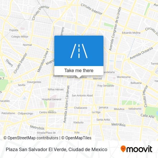 Mapa de Plaza San Salvador El Verde