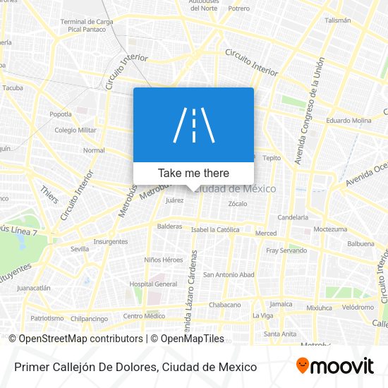 Mapa de Primer Callejón De Dolores