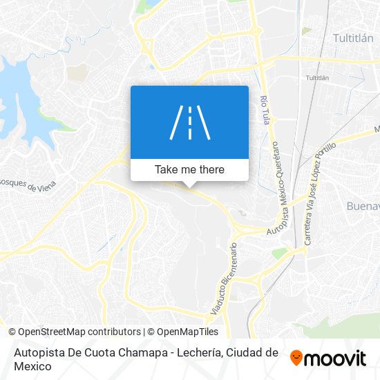 Mapa de Autopista De Cuota Chamapa - Lechería
