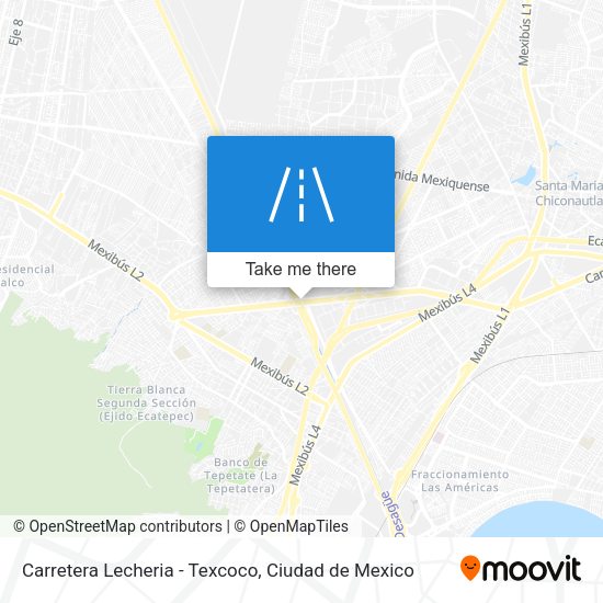 Carretera Lecheria - Texcoco map