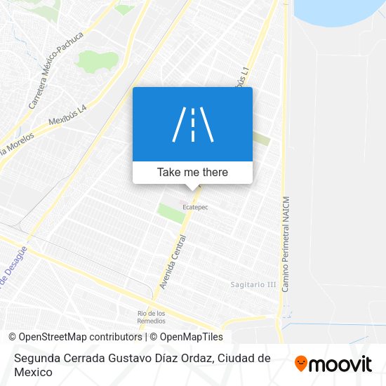 Mapa de Segunda Cerrada Gustavo Díaz Ordaz
