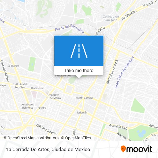 1a Cerrada De Artes map