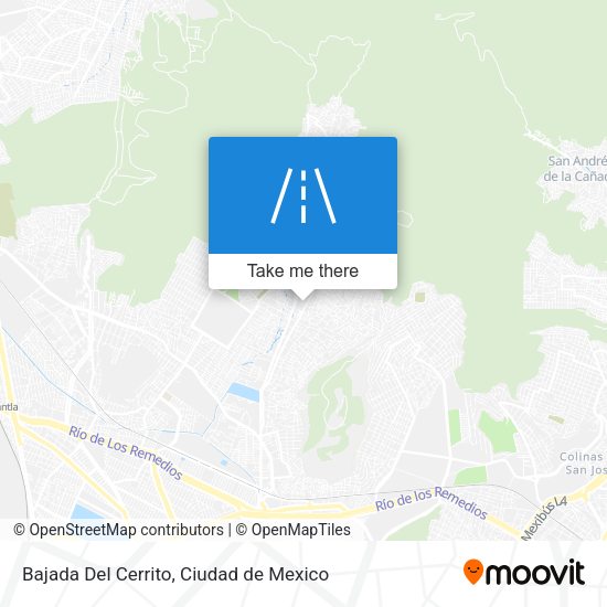 Bajada Del Cerrito map