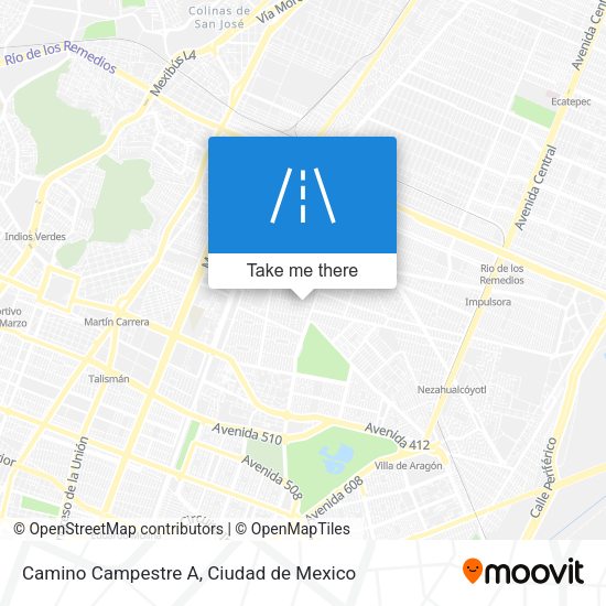 Mapa de Camino Campestre A