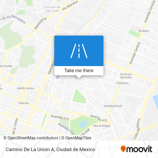 Camino De La Unión A map