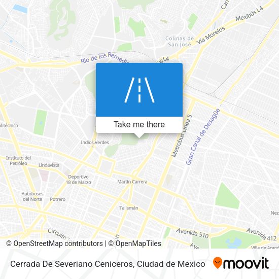 Cerrada De Severiano Ceniceros map