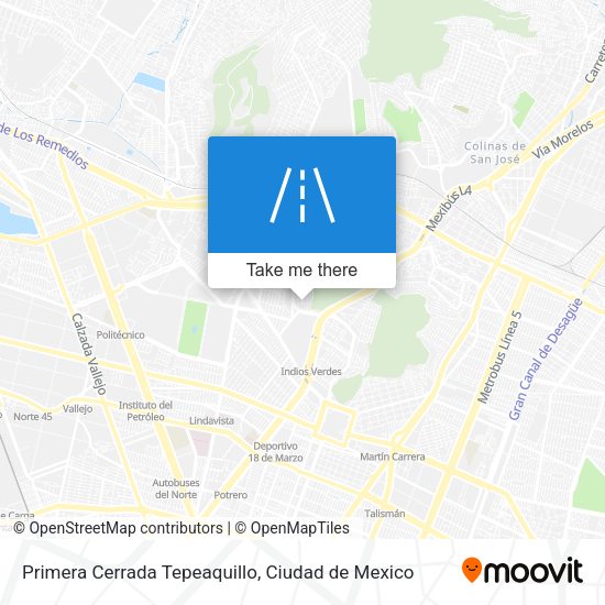 Primera Cerrada Tepeaquillo map