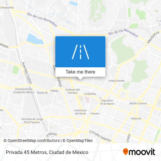 Mapa de Privada 45 Metros