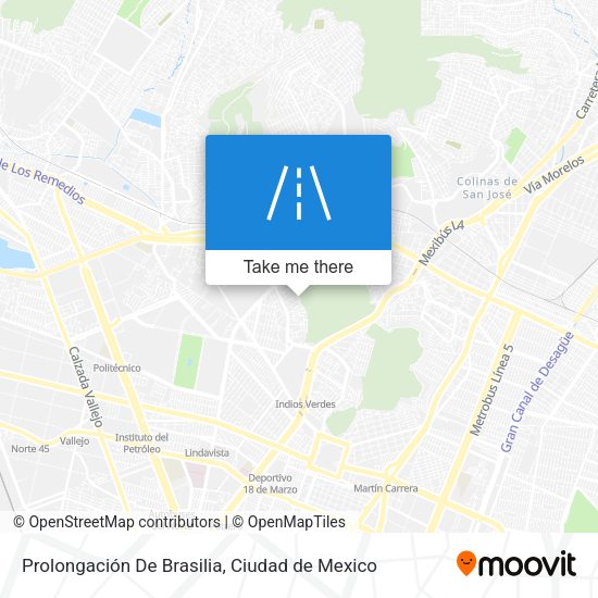 Mapa de Prolongación De Brasilia