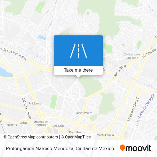 Mapa de Prolongación Narciso Mendoza