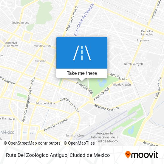 Mapa de Ruta Del Zoológico Antiguo