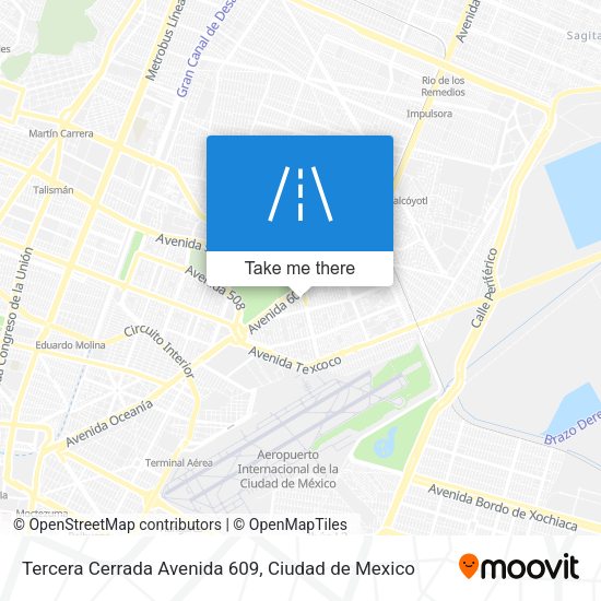 Mapa de Tercera Cerrada Avenida 609