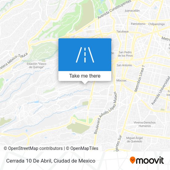 Cerrada 10 De Abril map