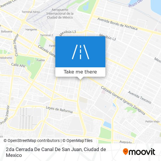 2da Cerrada De Canal De San Juan map
