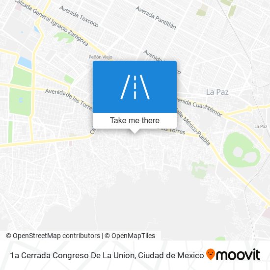 1a Cerrada Congreso De La Union map
