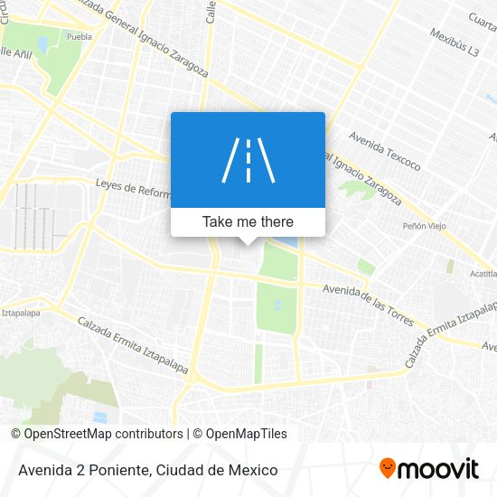Avenida 2 Poniente map