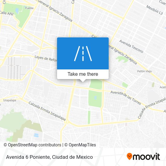 Mapa de Avenida 6 Poniente