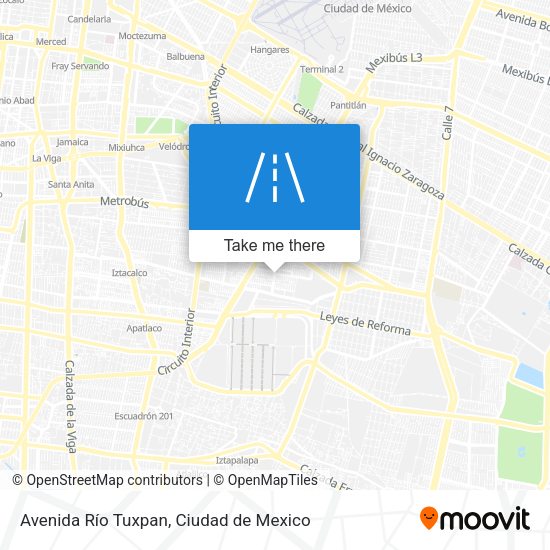 Avenida Río Tuxpan map
