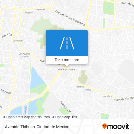 Mapa de Avenida Tláhuac