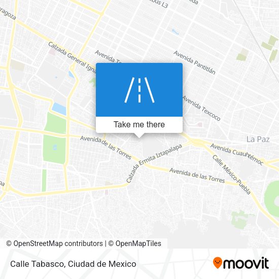 Calle Tabasco map