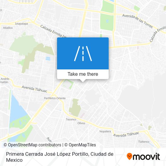 Mapa de Primera Cerrada José López Portillo