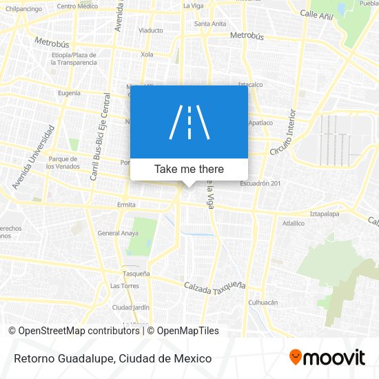 Retorno Guadalupe map