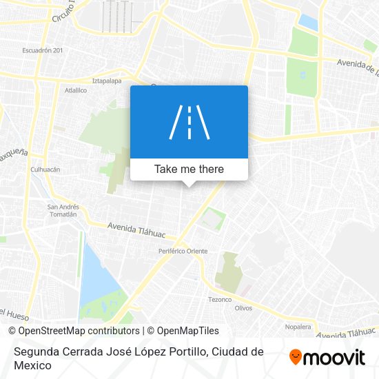Mapa de Segunda Cerrada José López Portillo
