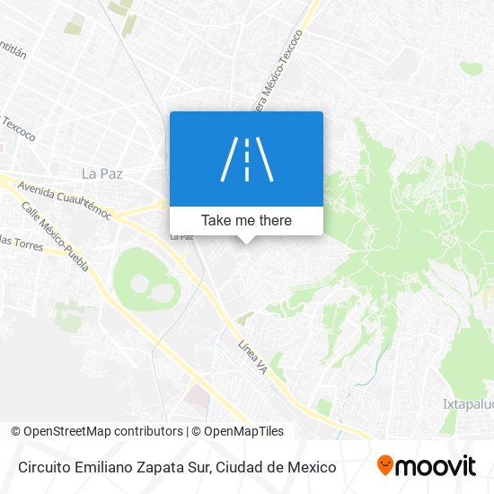 Circuito Emiliano Zapata Sur map