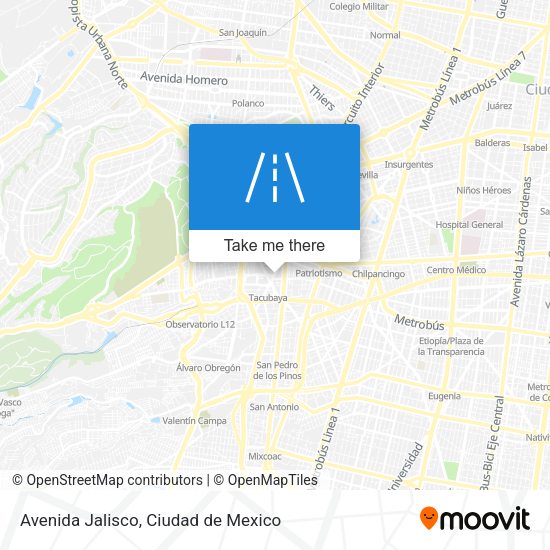 Mapa de Avenida Jalisco