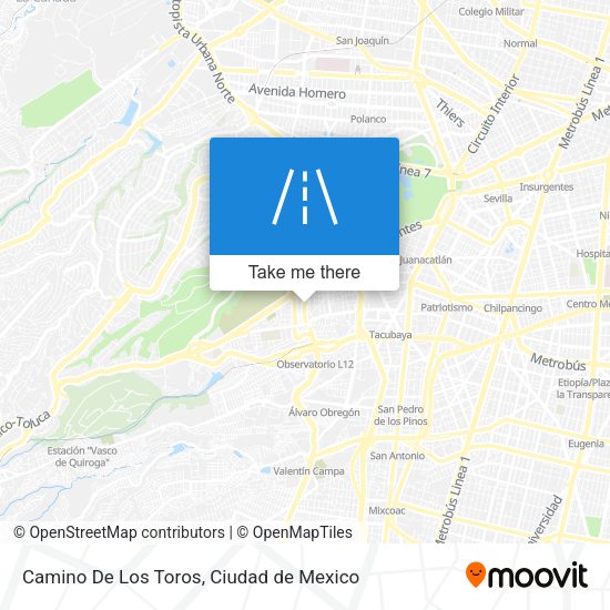Camino De Los Toros map