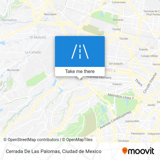 Mapa de Cerrada De Las Palomas