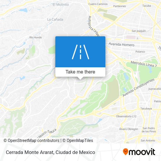 Cerrada Monte Ararat map