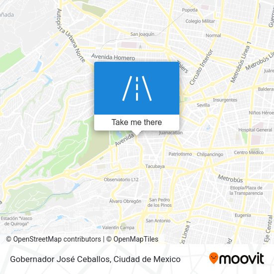 Mapa de Gobernador José Ceballos