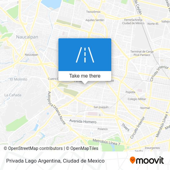 Mapa de Privada Lago Argentina