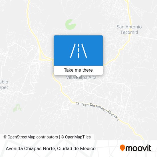 Avenida Chiapas Norte map