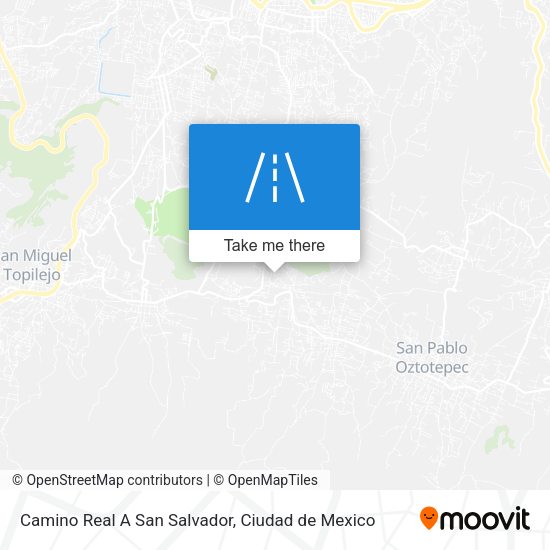 Camino Real A San Salvador map