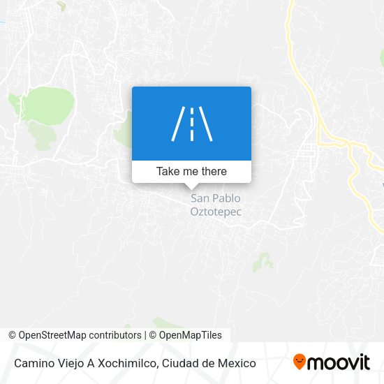 Camino Viejo A Xochimilco map