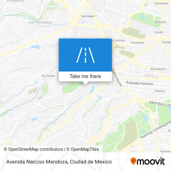 Mapa de Avenida Narciso Mendoza